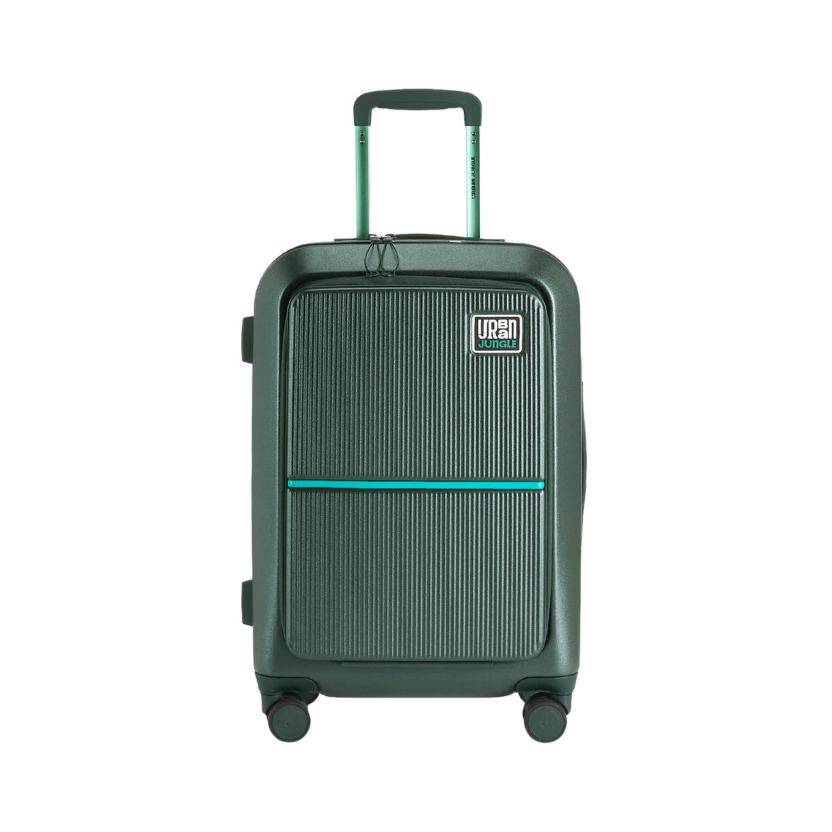 Urban Jungle Front Open Cabin Hard Luggage – Spring Dark Green