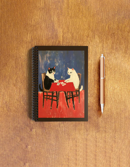 Cats Playing Cards A5 No