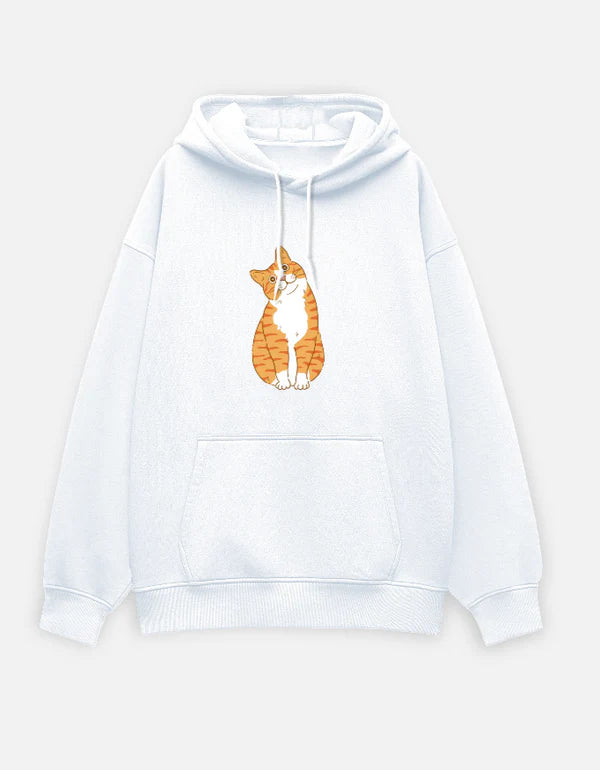 Cat love Unisex Oversized Both Side Printed Hoodie