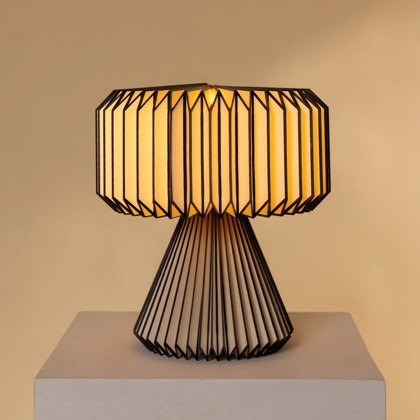 Orilamp Origami Black Table Lamp