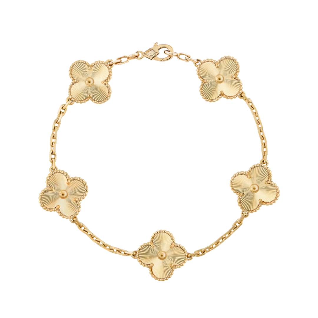 VINTAGE TRÈFLE BRACELET - 18K GOLD-PLATED