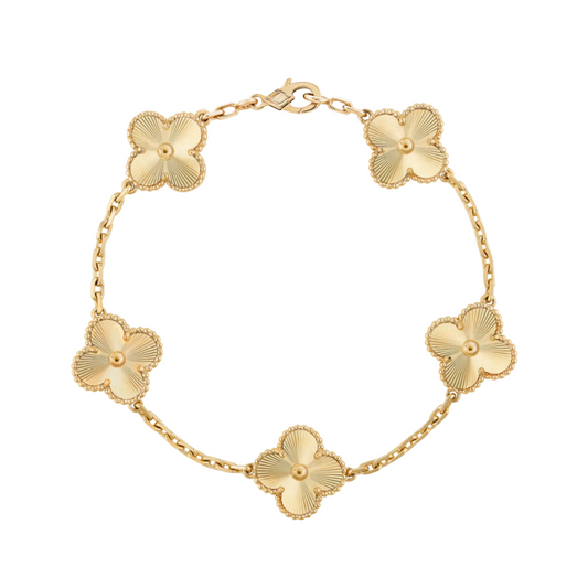VINTAGE TRÈFLE BRACELET - 18K GOLD-PLATED