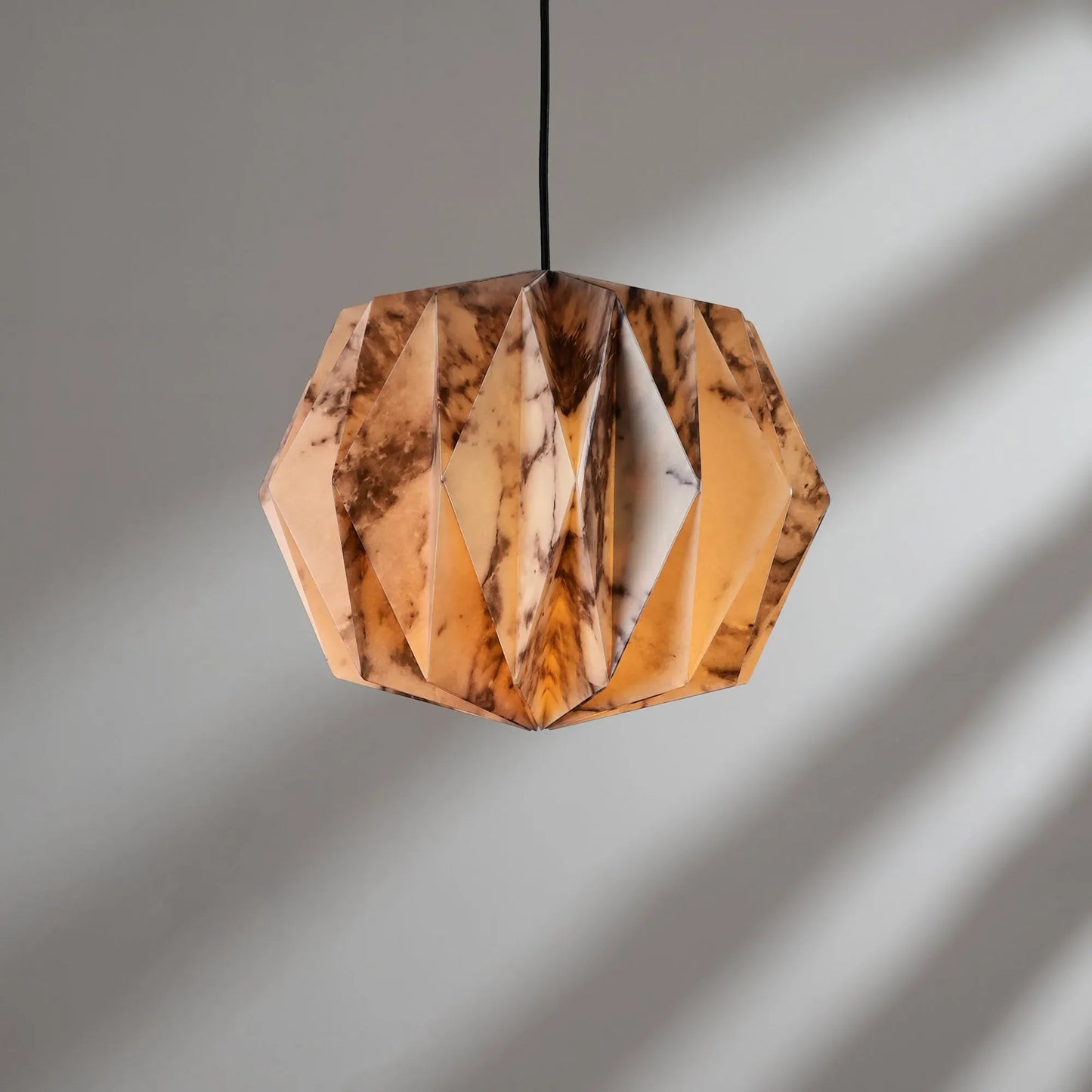 Sphere Pendant Lamp Marble Print