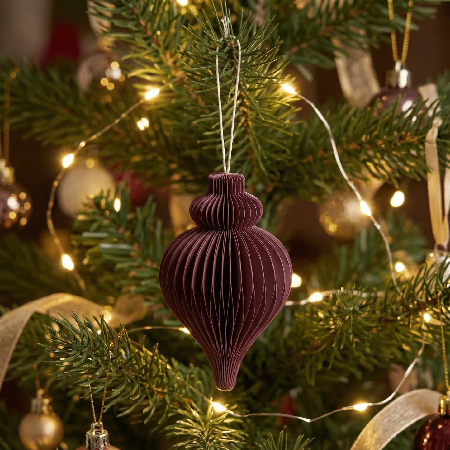 Christmas Ornaments Festive Red Pack Of 3