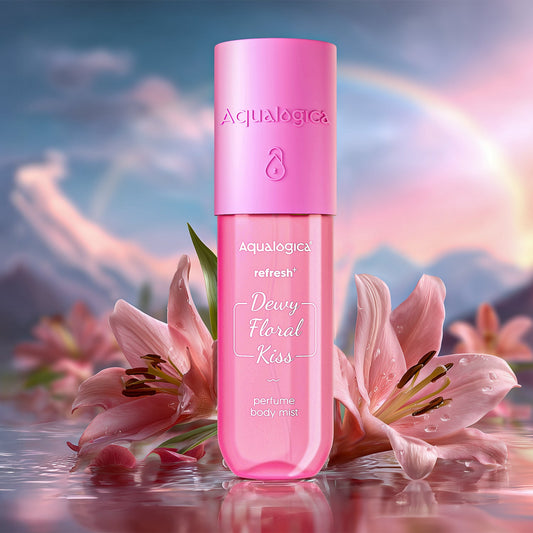 Aqualogica Refresh+ Dewy Floral Kiss Perfume Body Mist with Zemea & Hyaluronic Acid- 150 ml