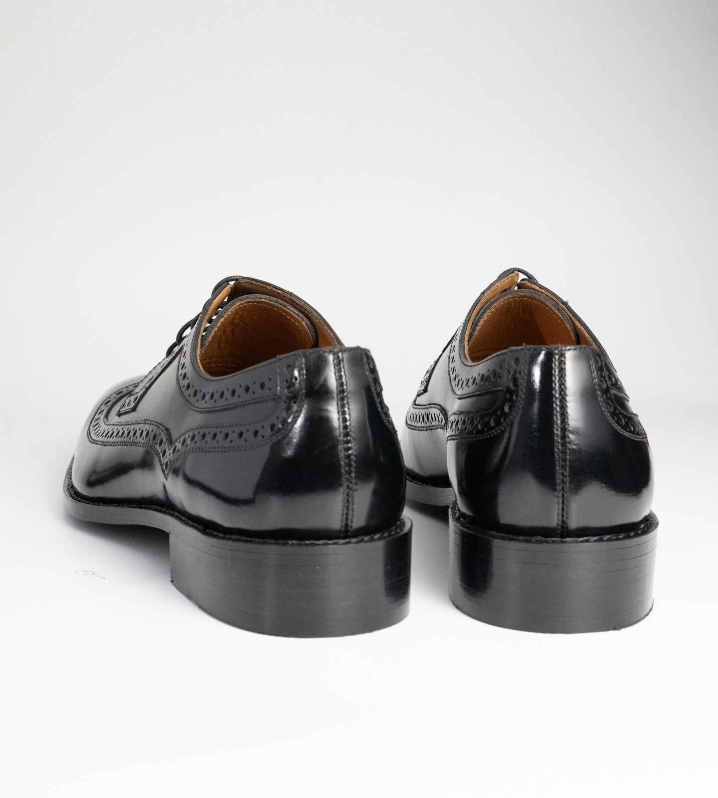 Michigan Black Calf  Chisel Toe Wingtip Derby Shoe