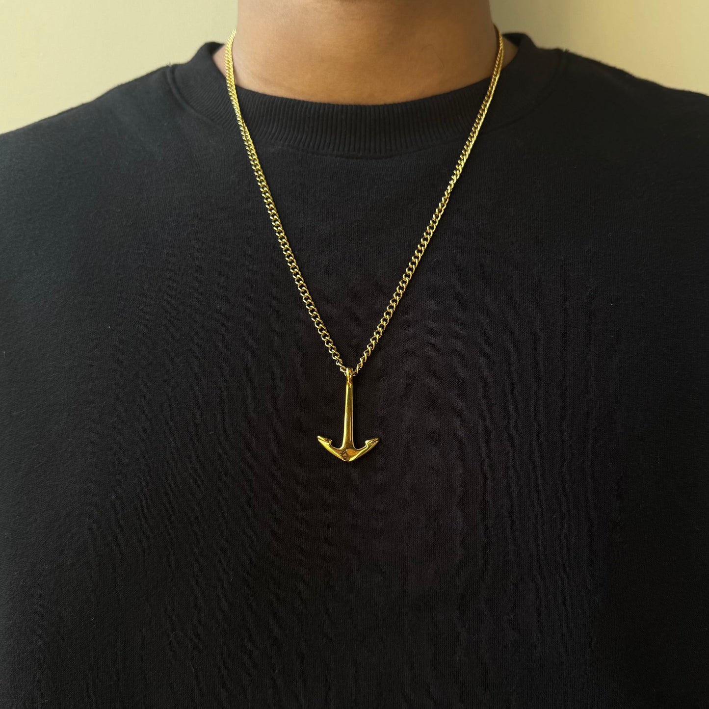 ANCHOR PENDANT WITH CHAIN (GOLD)