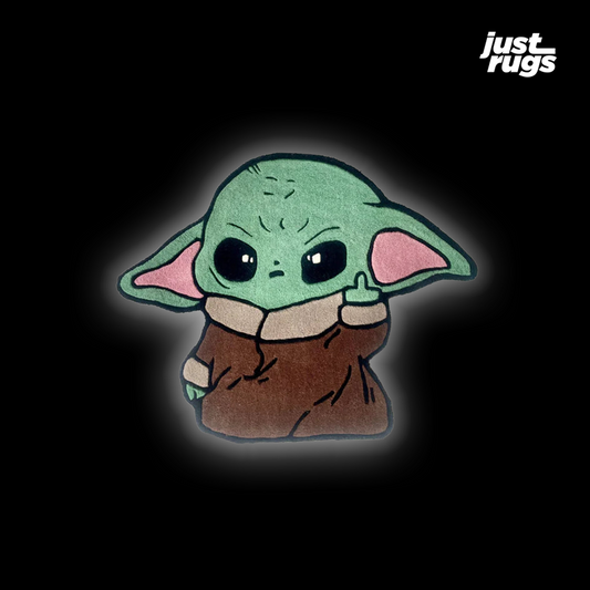 Baby Yoda Middle Finger Rug