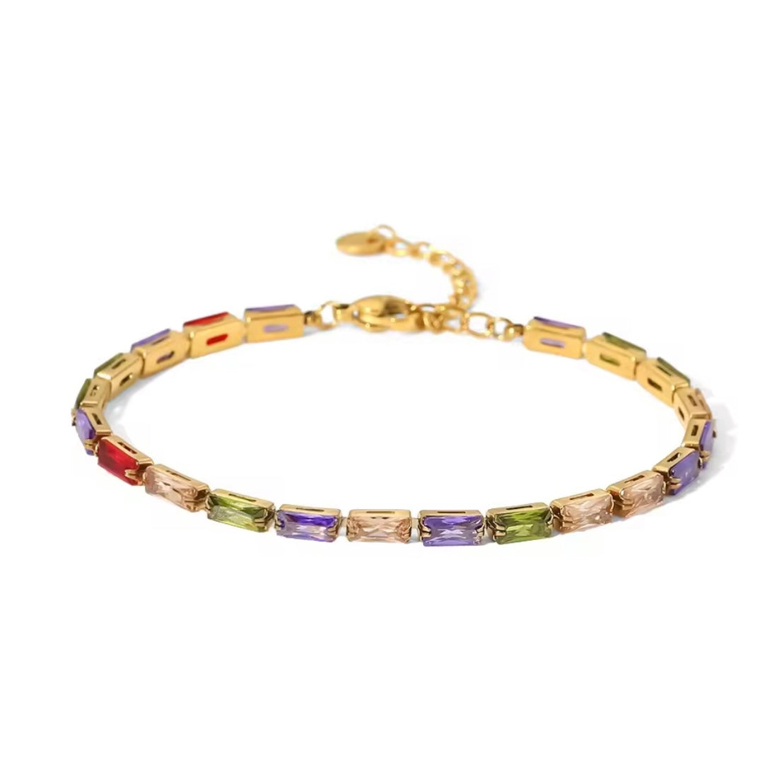Tennis Bracelet (17cm) - Gold & Silver