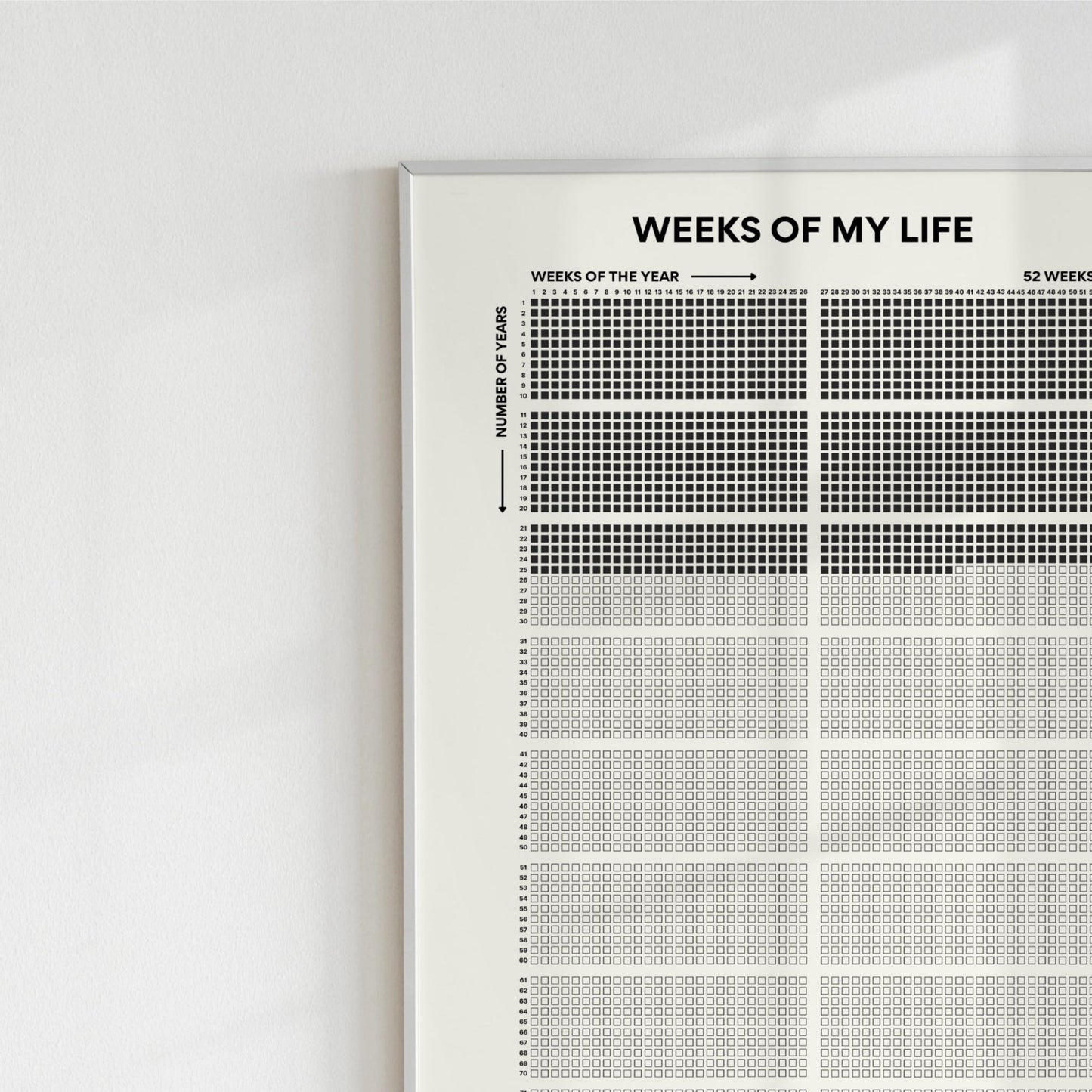MEMENTO MORI | LIFE CALENDER - METAL FRAME - BASIC STYLE