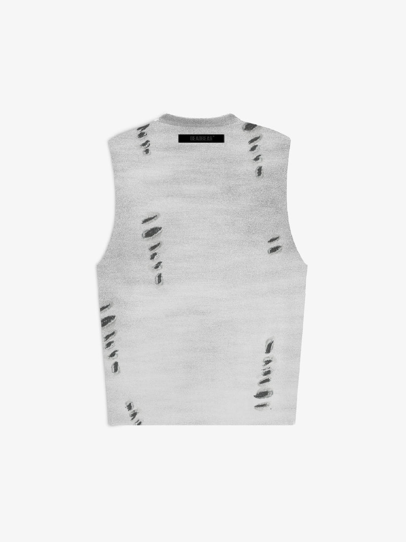 Distressed Washed Grey Tank