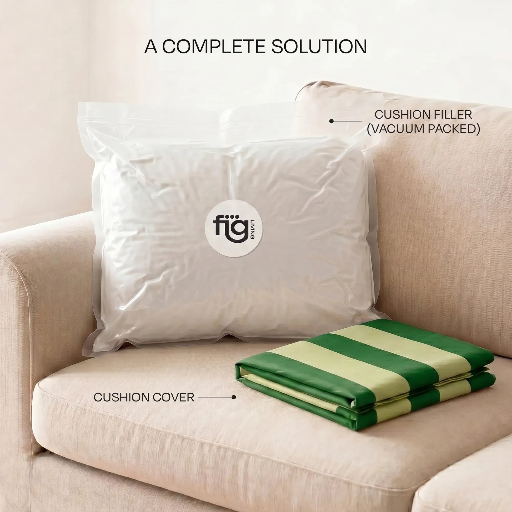 Colourways Cushion Cover (Matcha) With Filler