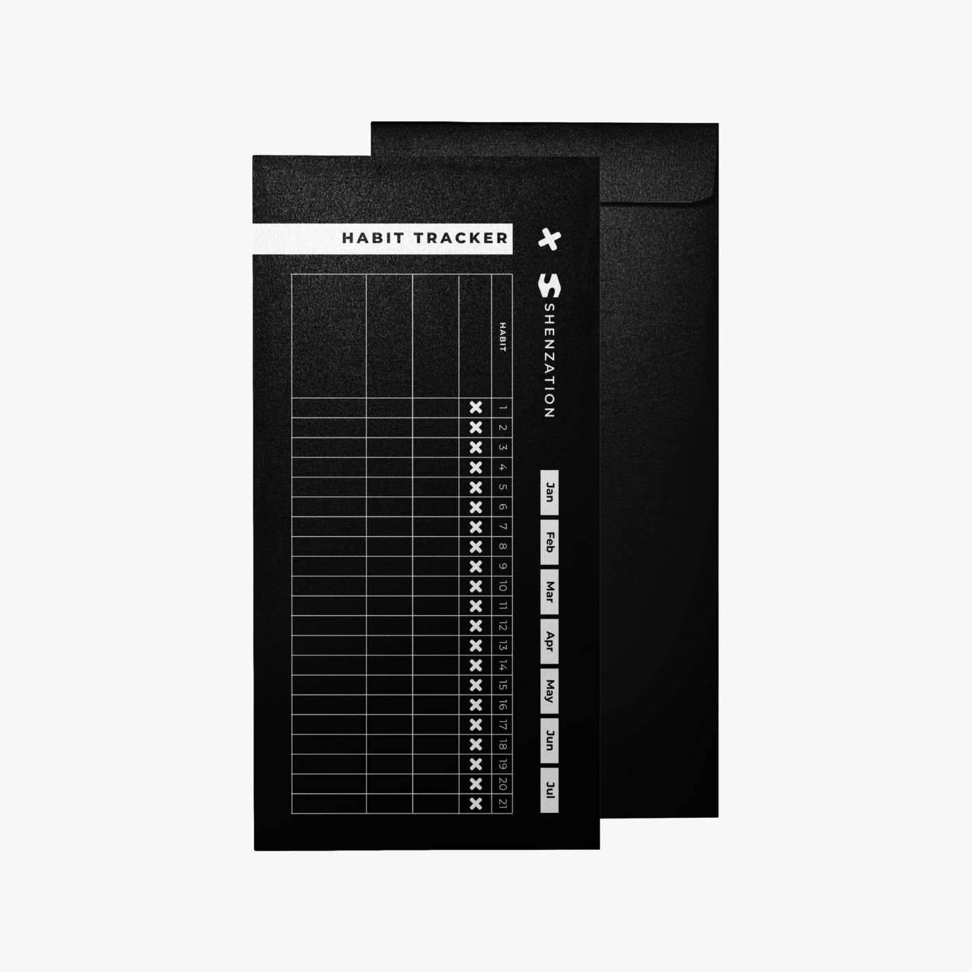 Habit Tracker Cards - 12 Month Pack - Daily & Monthly Goal Board & Productivity Journal