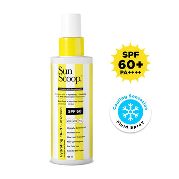 Sunscoop Hydrating Fluid Sunscreen for Face and Body | SPF 60, PA++++ (125ml)