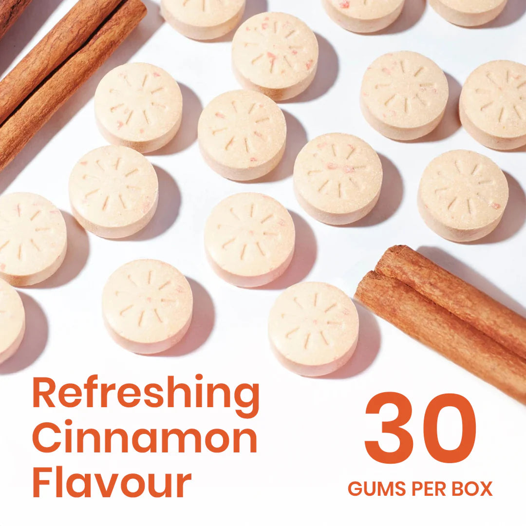 NeuroGum Energy Caffeine Gums - Cinnamon (30 Pieces: 15 X 2 gum sachets)