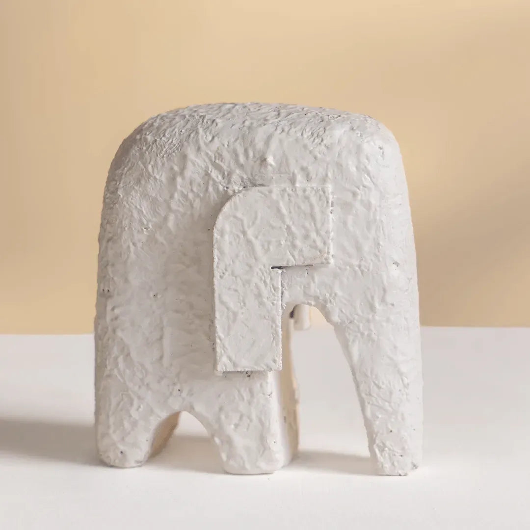 Jumbo White Elephant Figurine