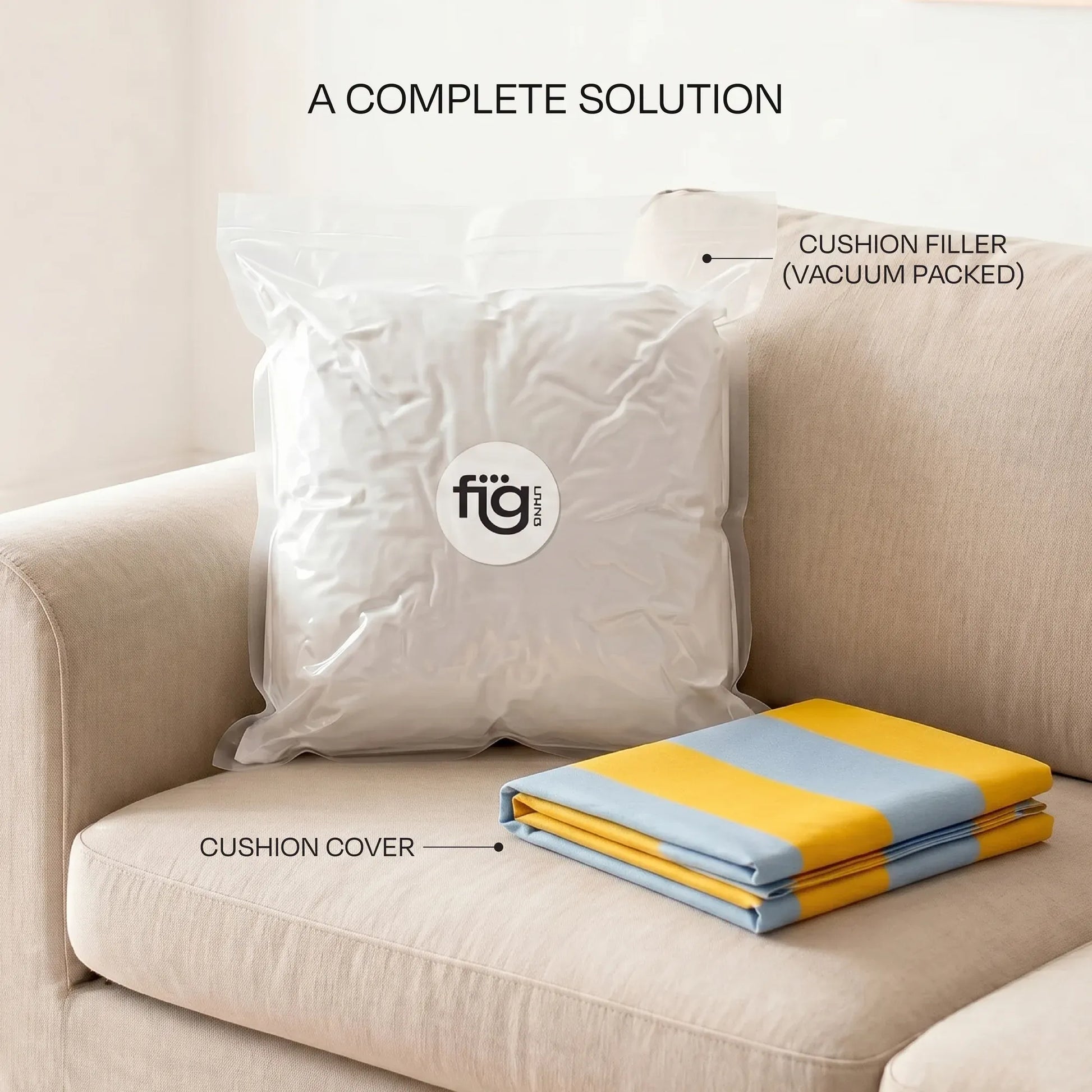 Colourways Cushion Cover Coastal Escape With Filler