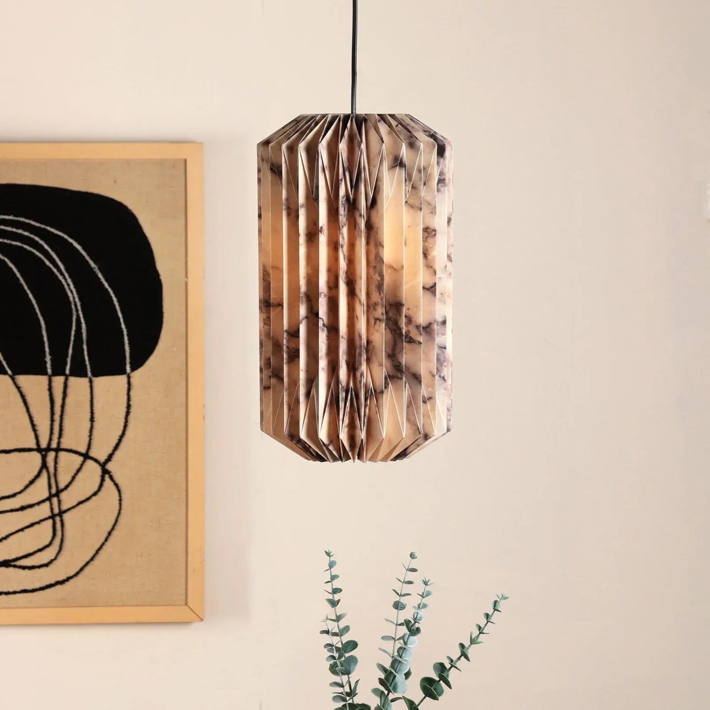 Drum Pendant Marble Print