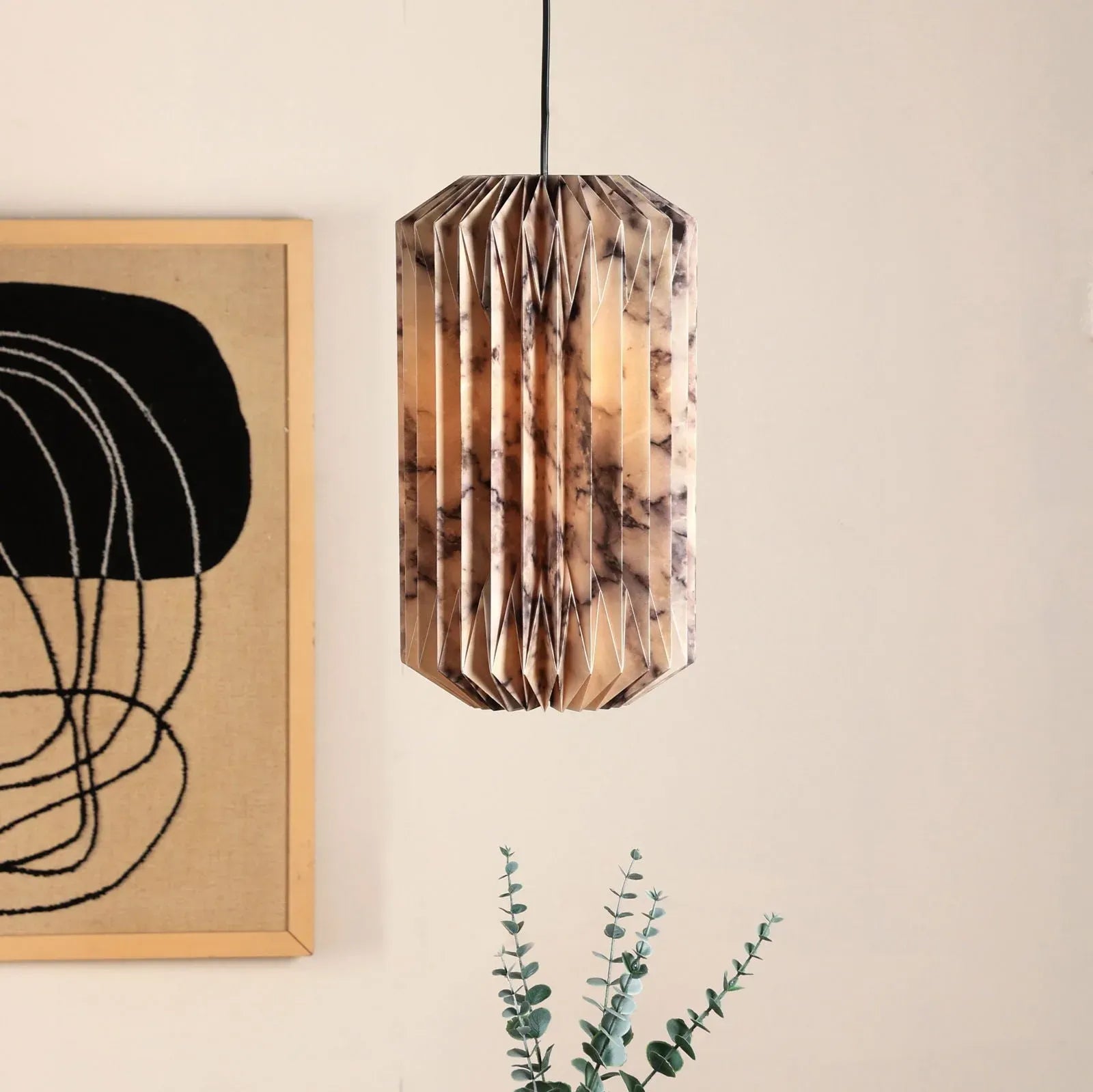 Drum Pendant Marble Print