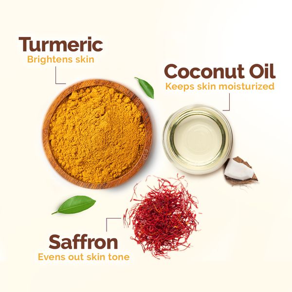 Mamaearth Ubtan Natural Glow Face Wash with Turmeric & Saffron for Tan Removal – 150 ml