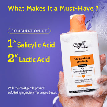 Chemist at Play Exfoliating Body Wash with Lactic Acid - 236 ml