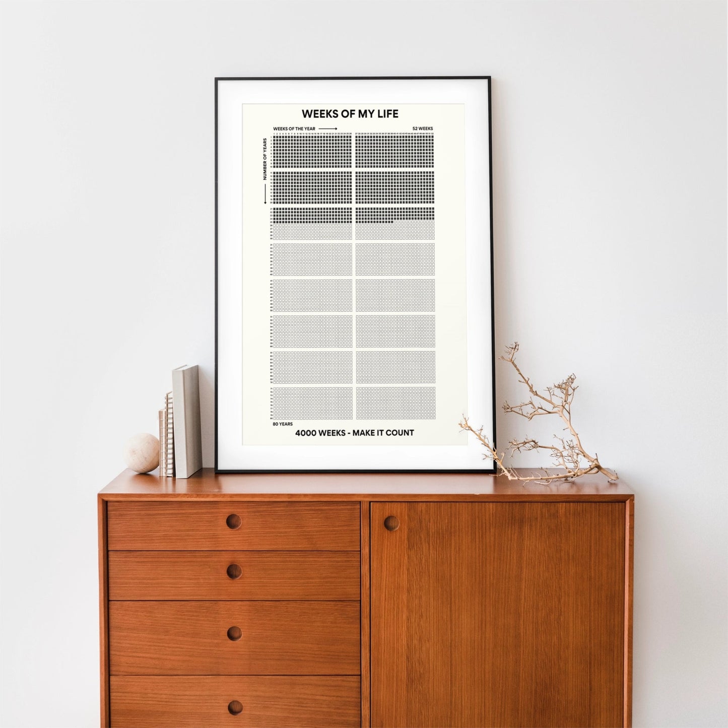 MEMENTO MORI | LIFE CALENDER - METAL FRAME - BASIC STYLE