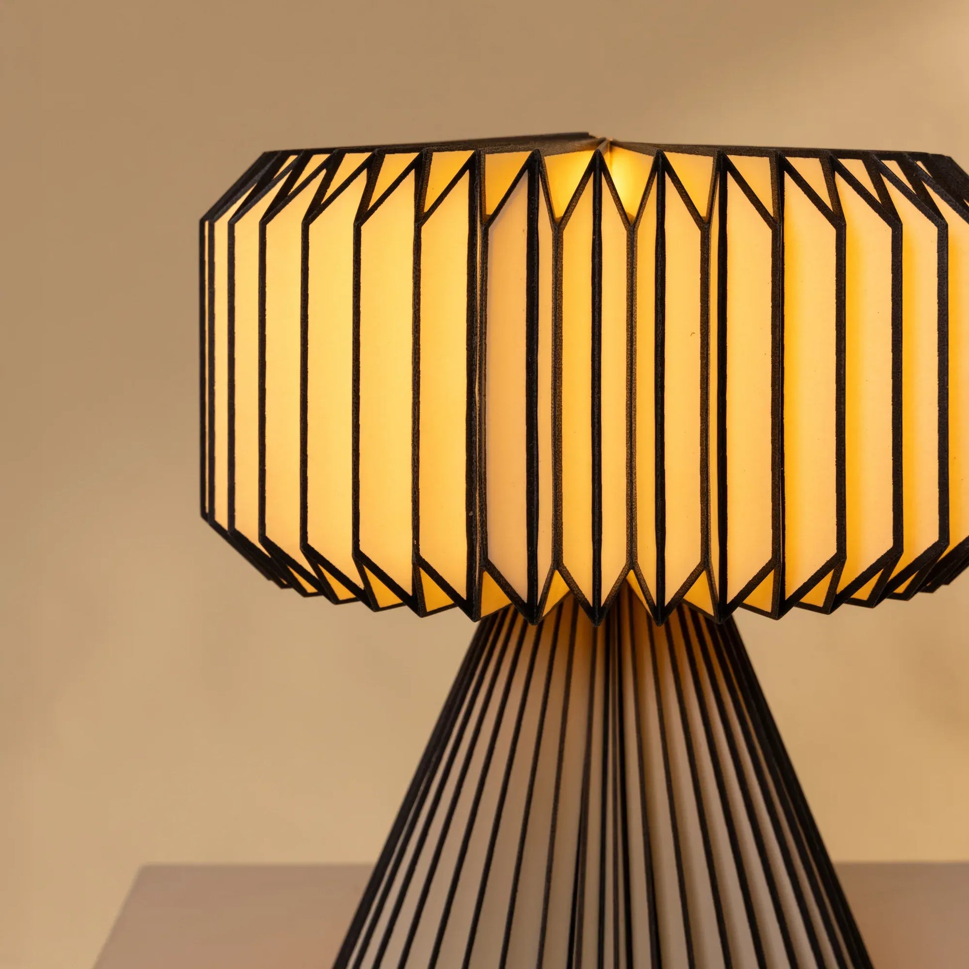 Orilamp Origami Black Table Lamp