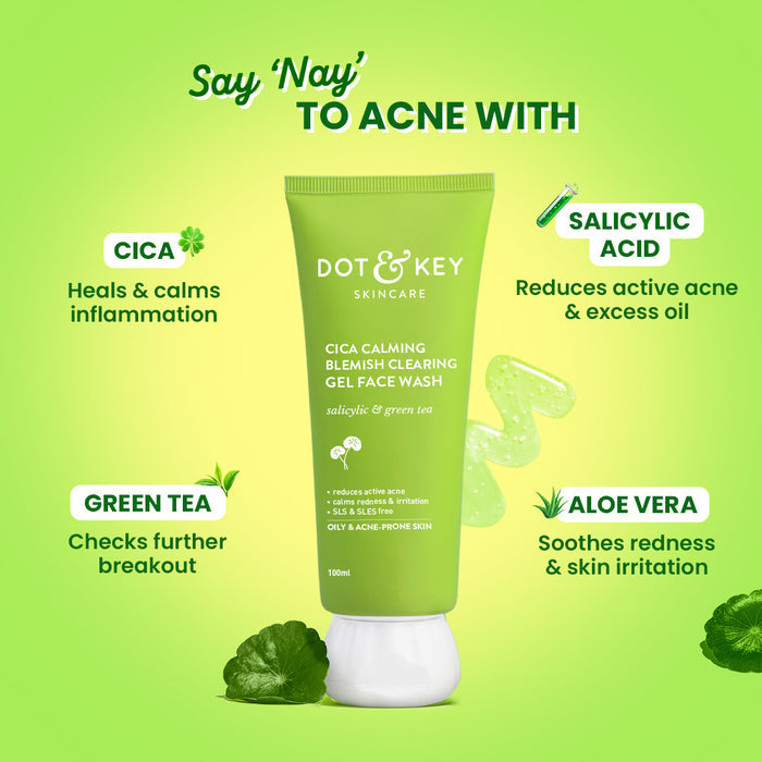 Dot & key Cica + Salicylic Acid Face Wash for Oily Skin