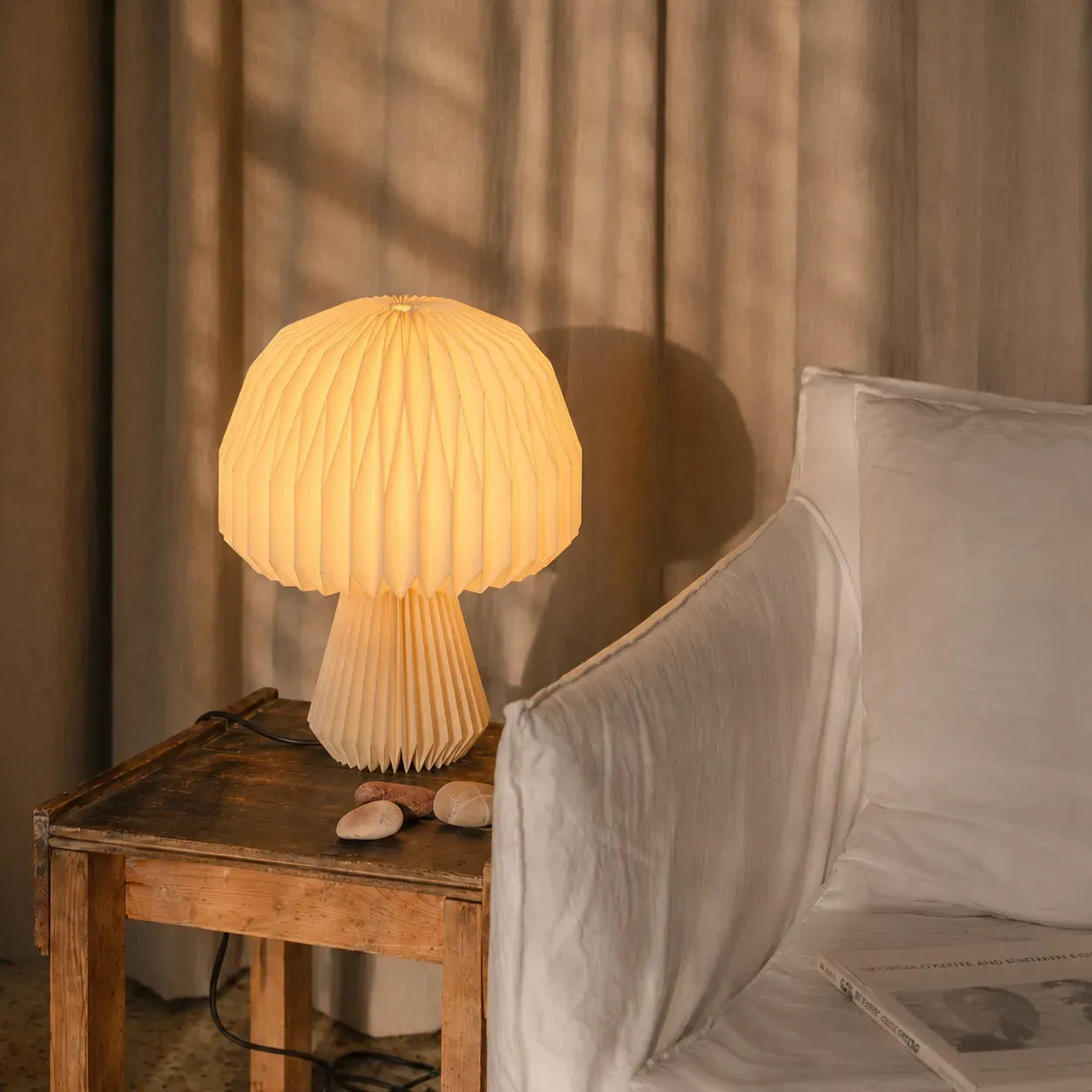 Mushroom Origami Table Lamp