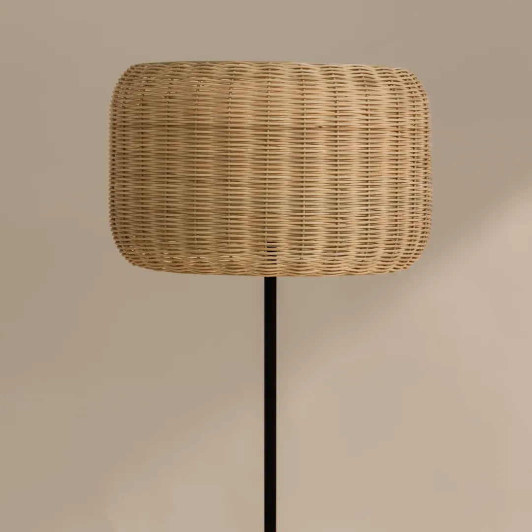 Bird's Nest Rattan Floor Lamp