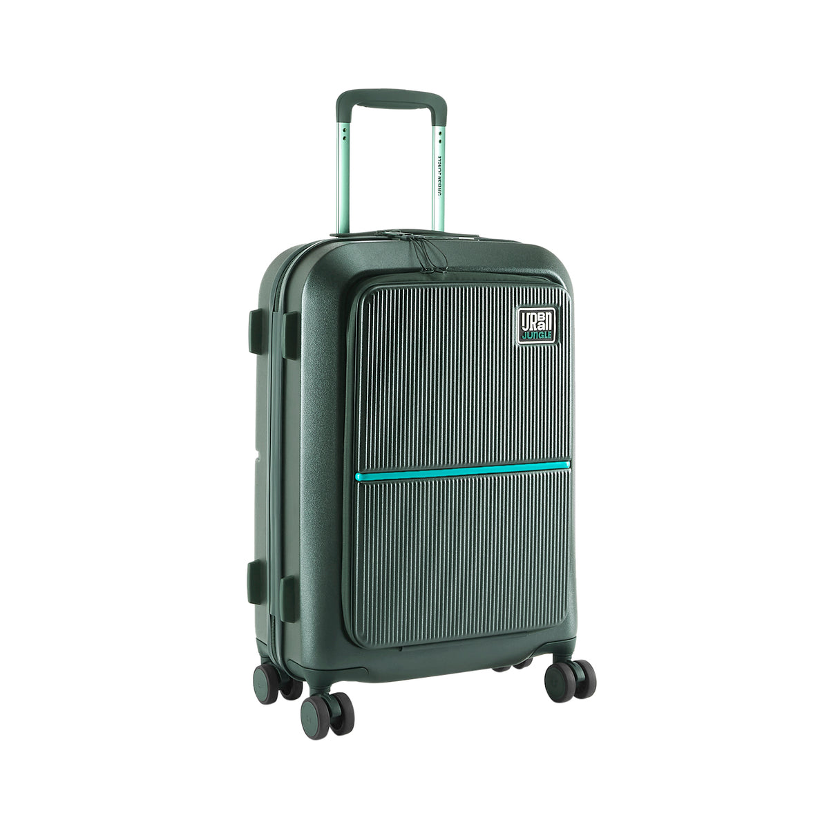 Urban Jungle Front Open Cabin Hard Luggage – Spring Dark Green