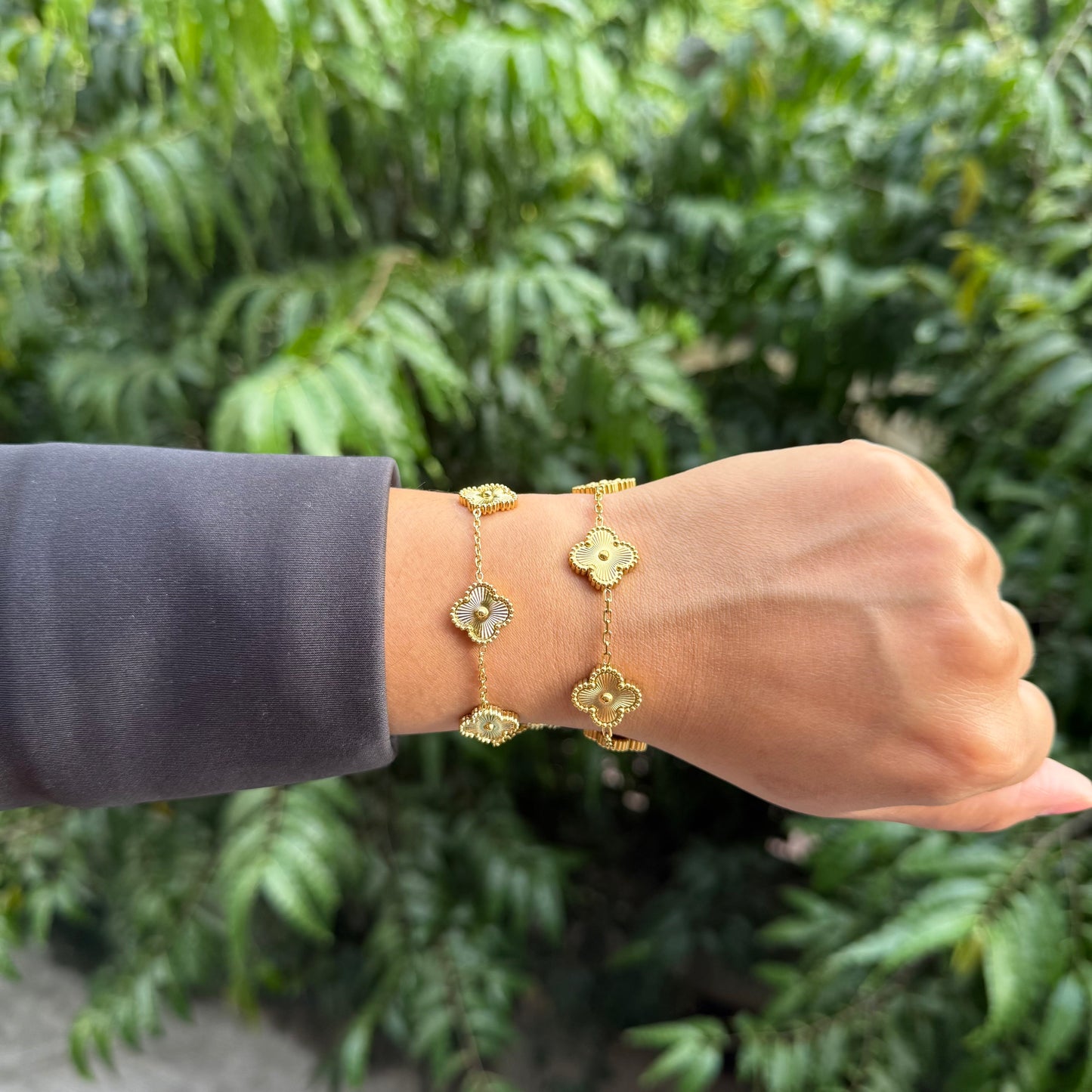 VINTAGE TRÈFLE BRACELET - 18K GOLD-PLATED