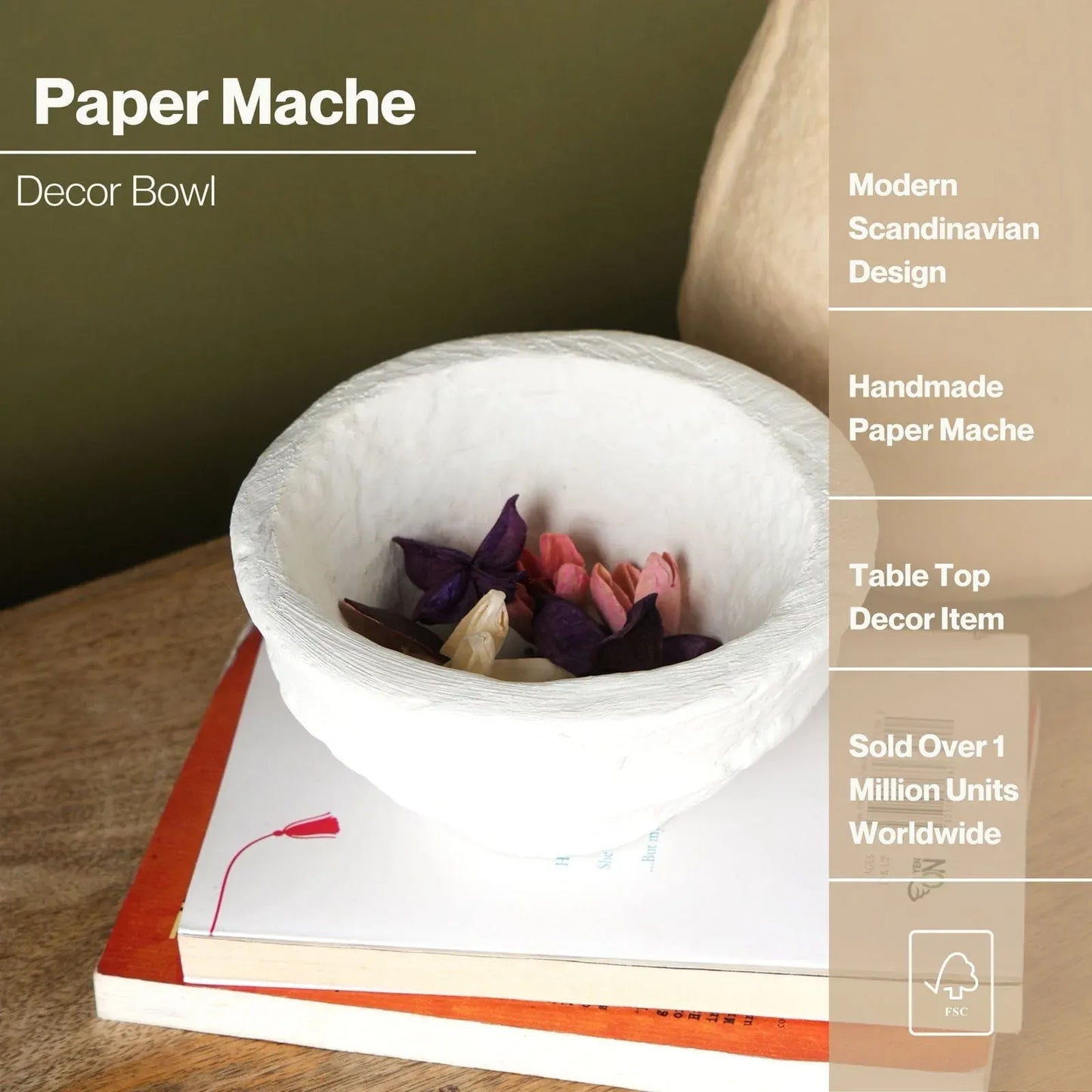Paper Mache Sculpture Bowl