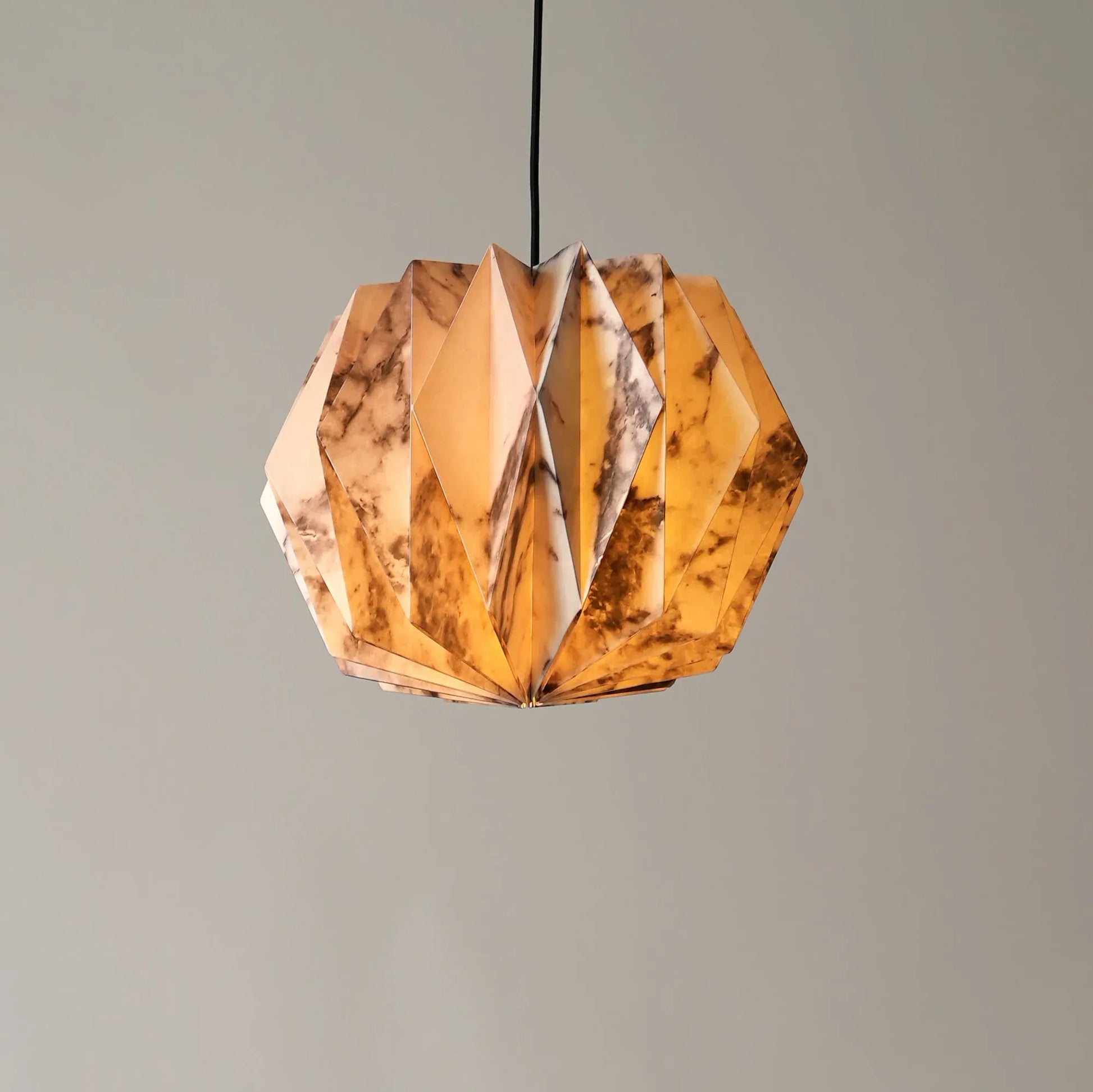 Sphere Pendant Lamp Marble Print