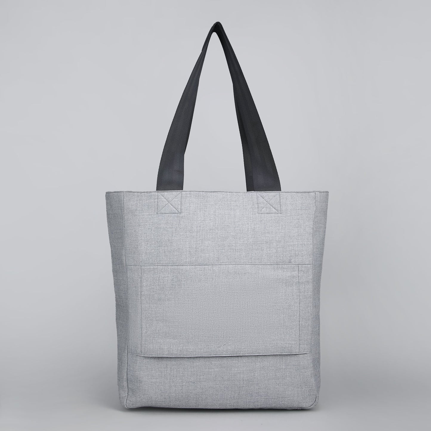 POCKET CLUSTER LAPTOP TOTE - Grey