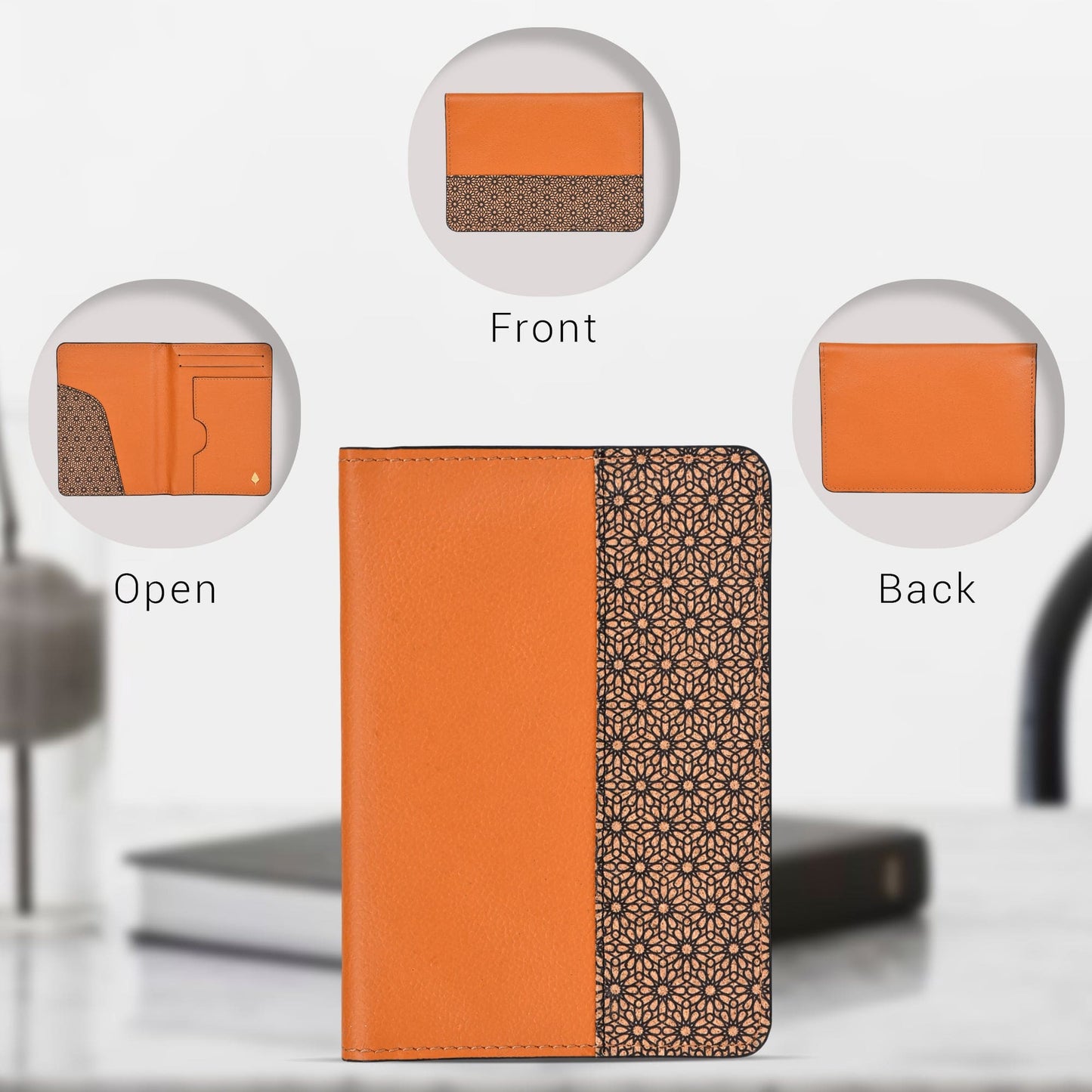 Plant Leather Passport Holder – Tan