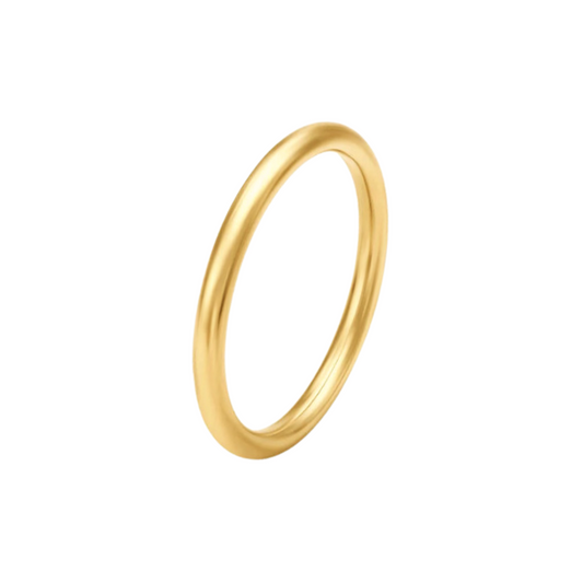 SOLID RING - 18K GOLD-PLATED