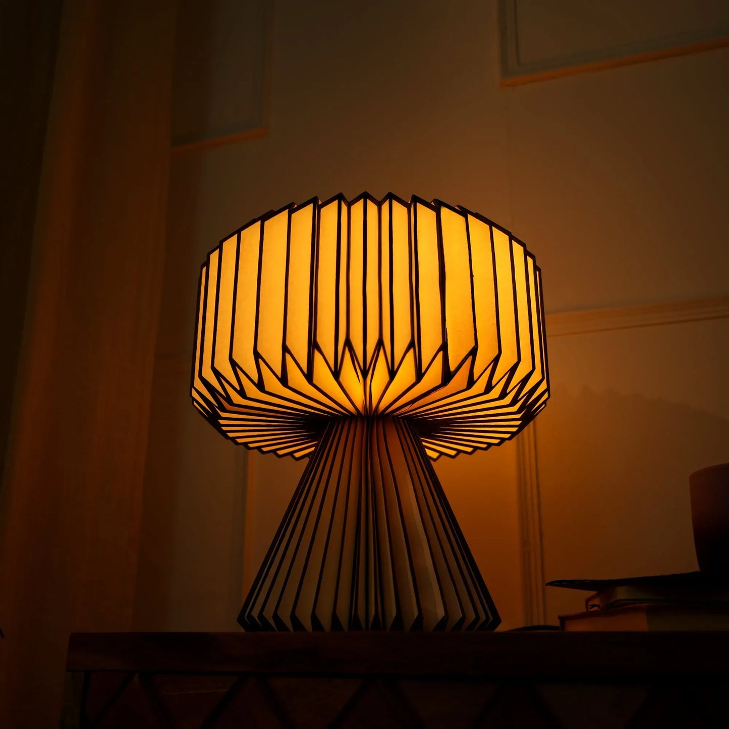 Orilamp Origami Black Table Lamp
