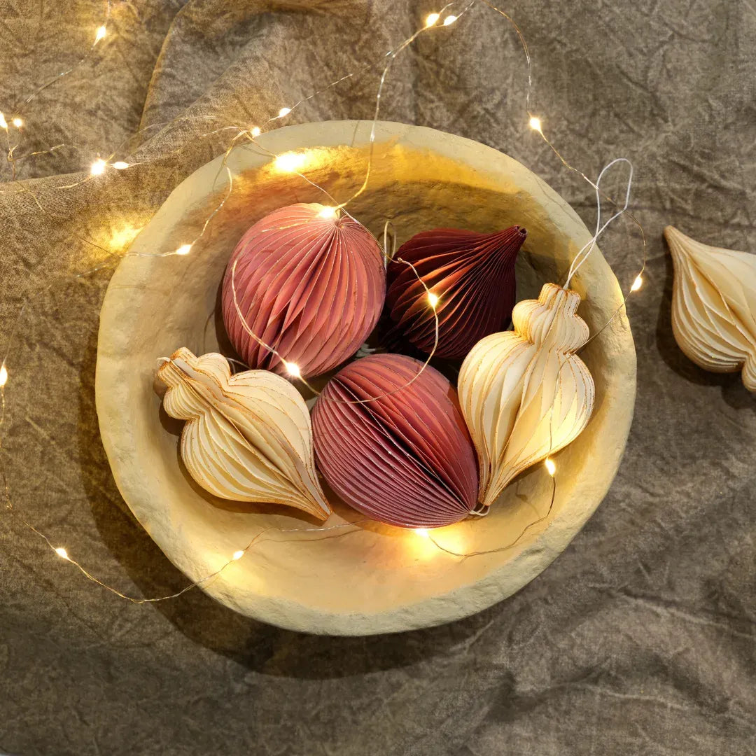 Christmas Ornaments Festive Red Pack Of 3