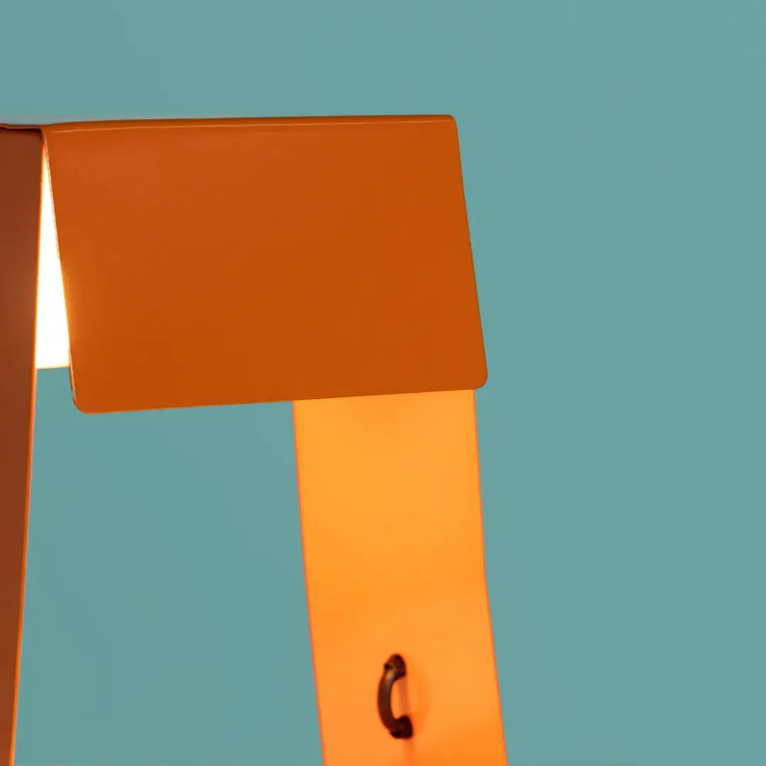 Fold Trapezium Table Lamp - Tangerine