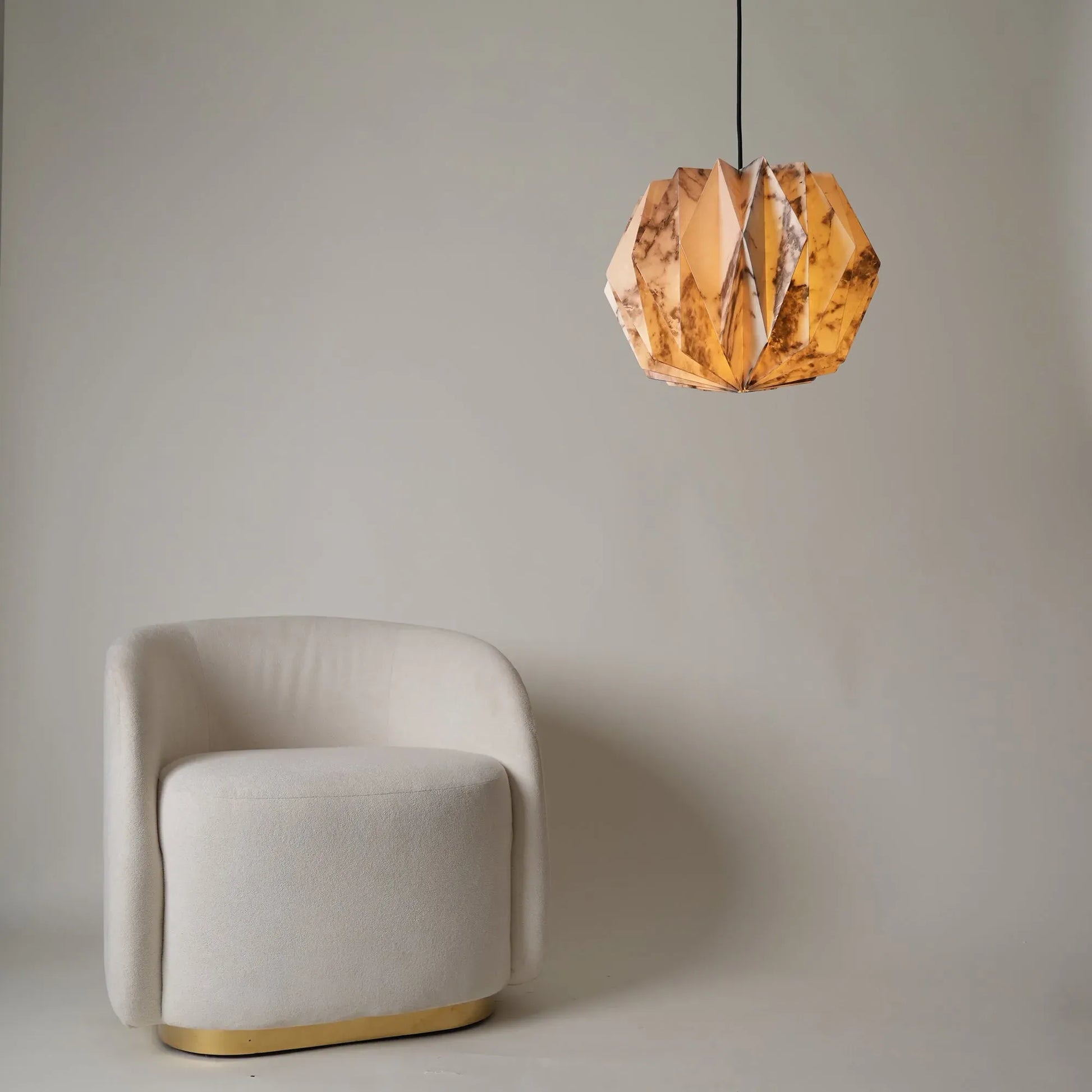 Sphere Pendant Lamp Marble Print