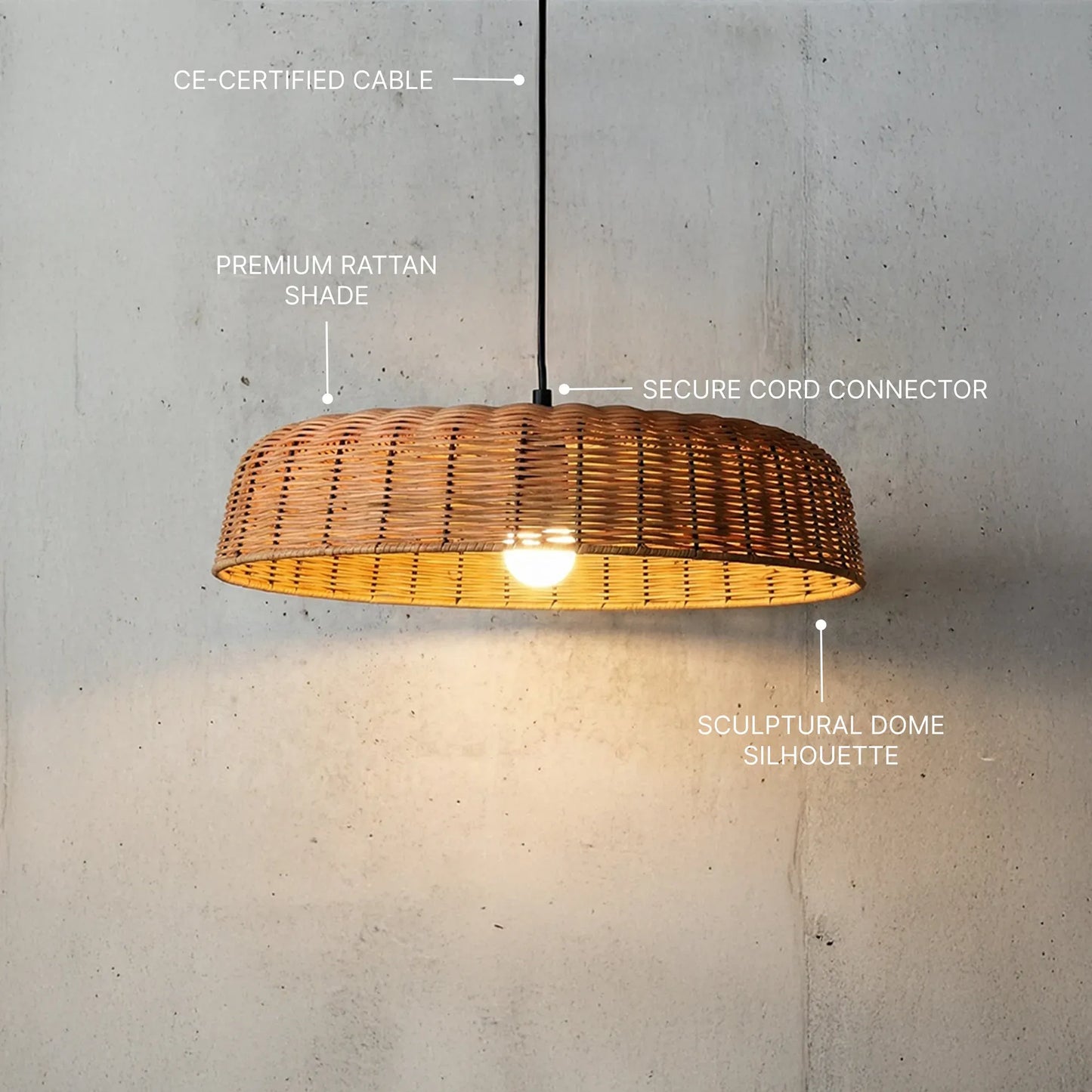 Natural Opulence Cane Pendant Lamp