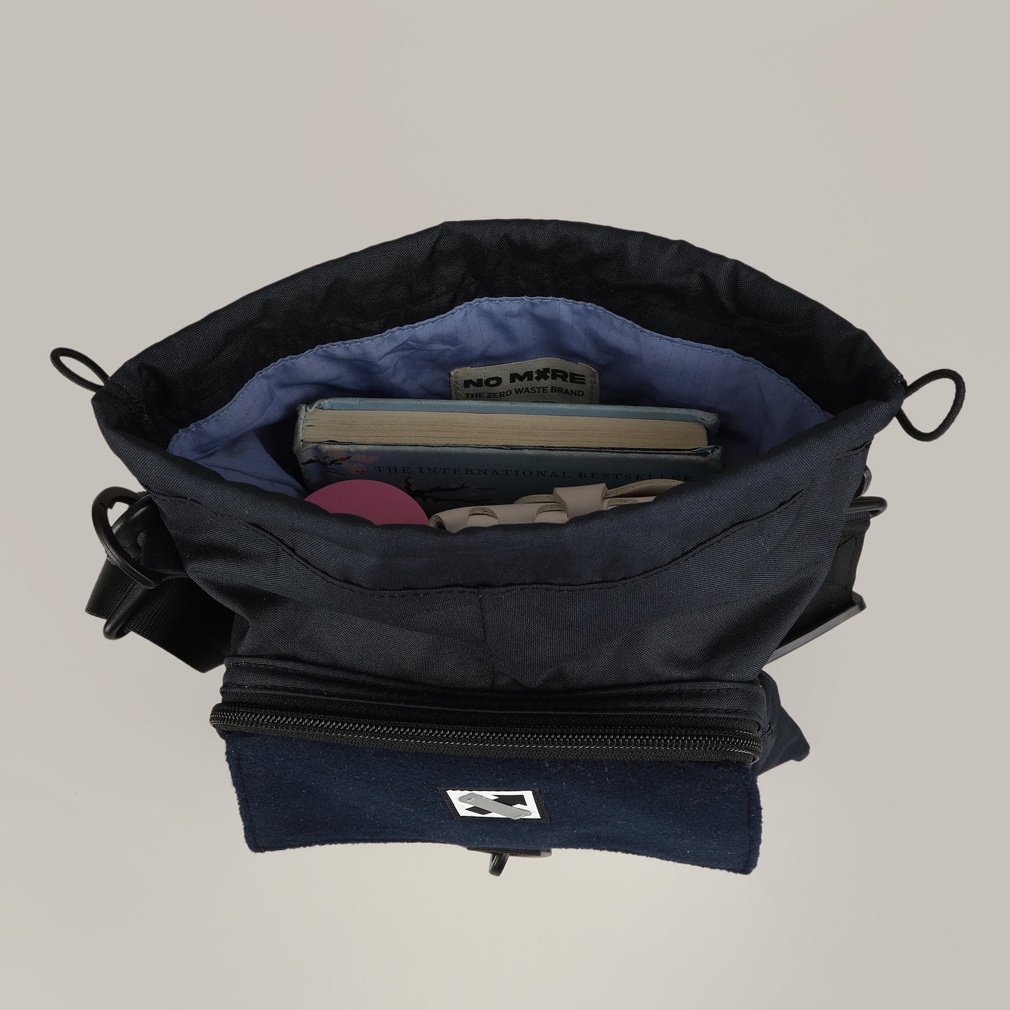 Strobe Drawstring Crossbody Bag - Navy - 29 Styles Available