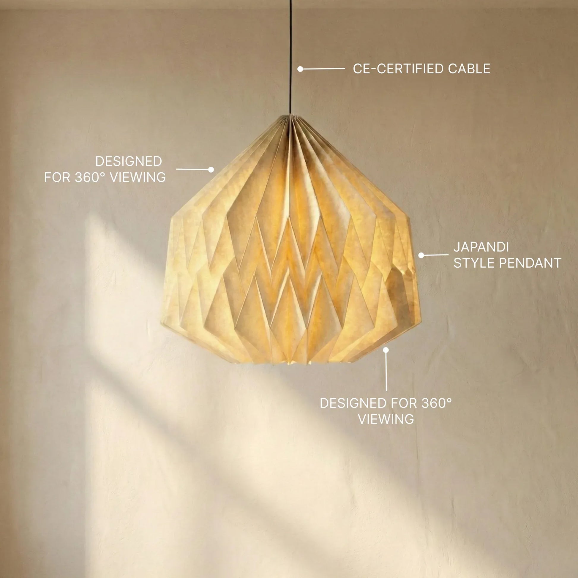 Big Pleat Linen Pendant Lamp