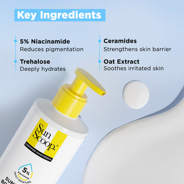 Sunscoop 5% Niacinamide Sunscreen Body Lotion SPF 50+ PA ++++ (200ml)
