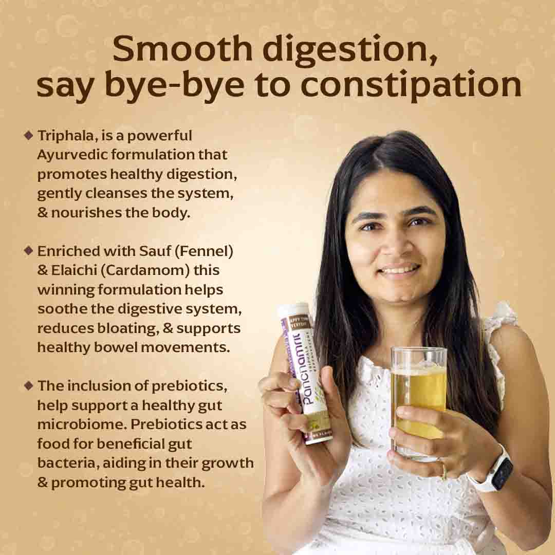 Panchamrit Triphala Effervescent Tablets | Lime Flavor