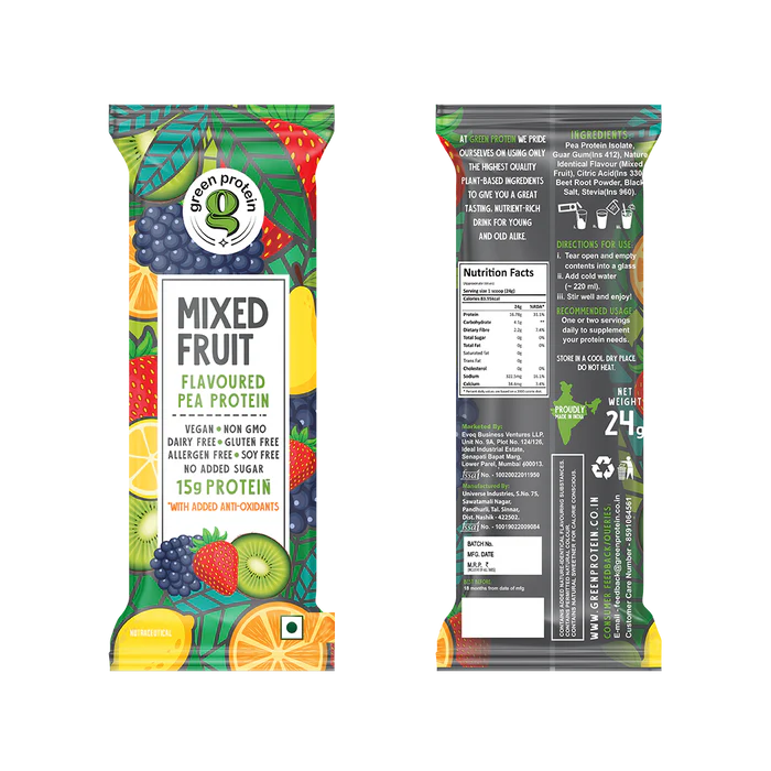 Regular Assorted Sachets 15g Plant Protein - Pack of 12