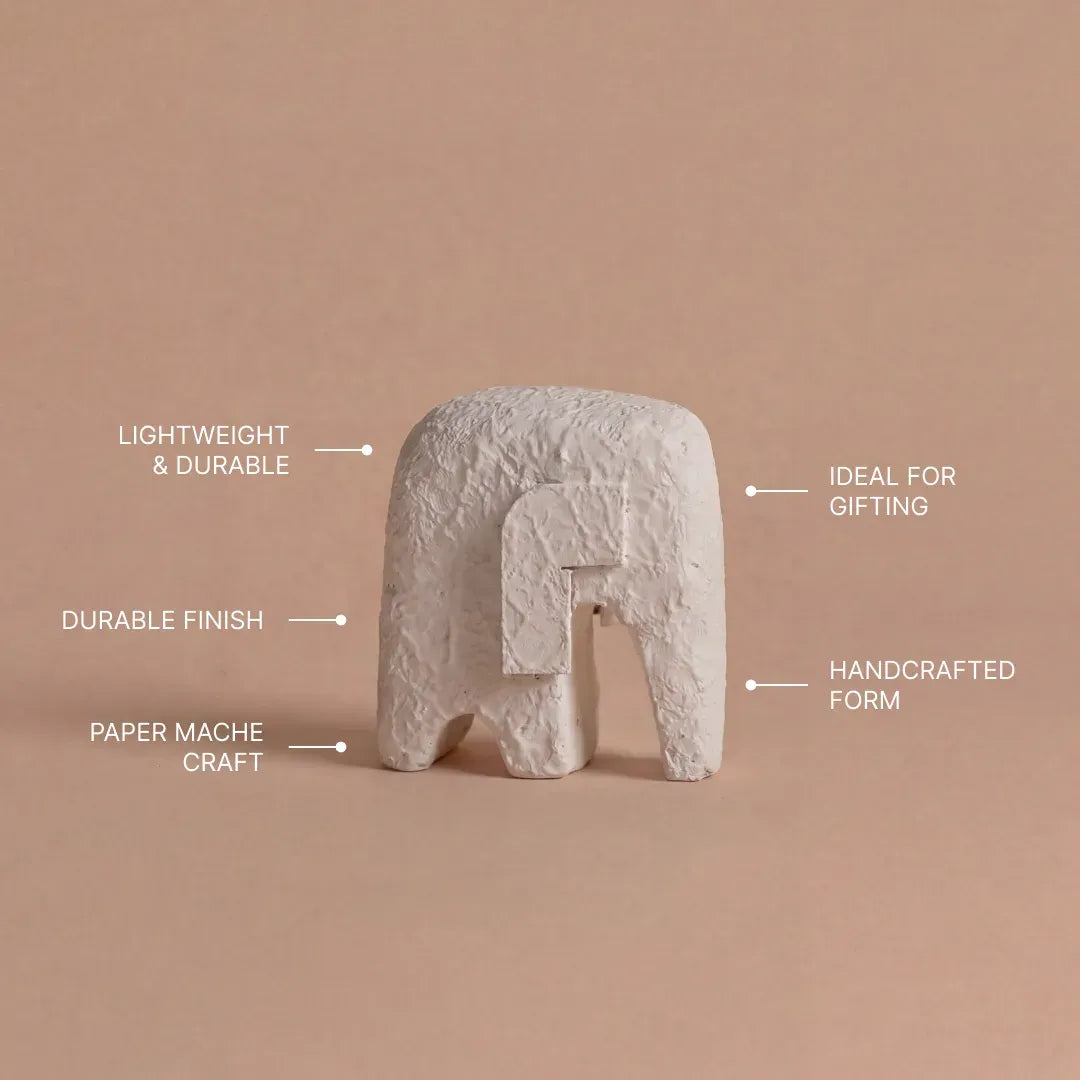 Jumbo White Elephant Figurine