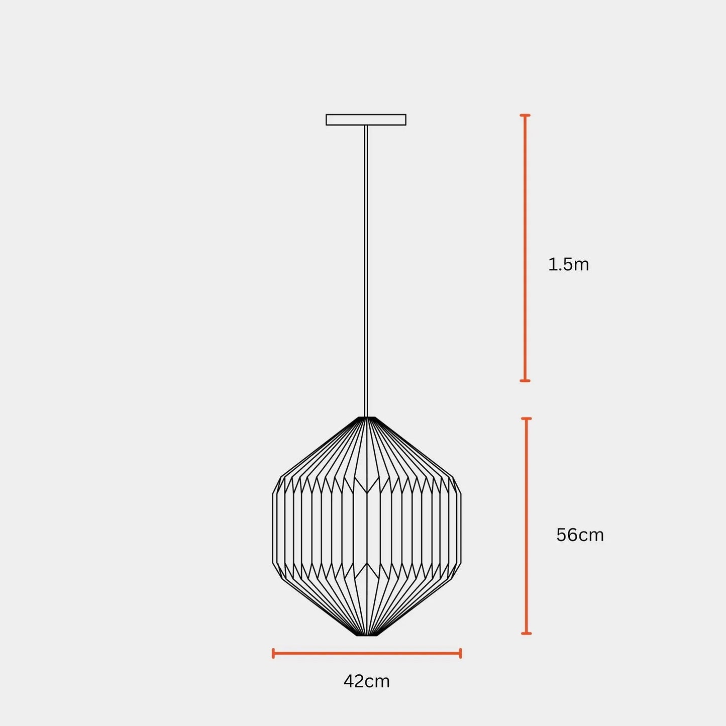 Oblong Pendant Lamp