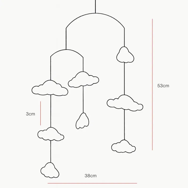 Felt Ornaments Hanging Mobile Cloud